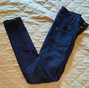 Refuge dark blue high waisted skinny jeans